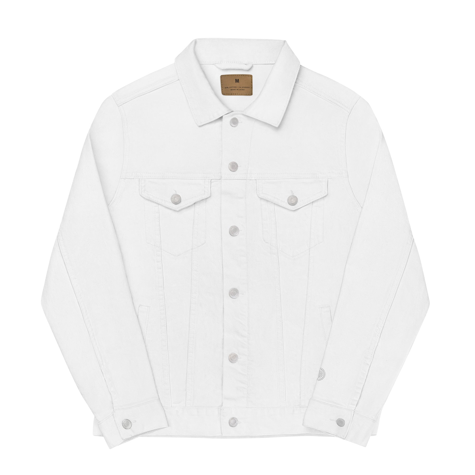 White Denim Jacket – Drifted Palm